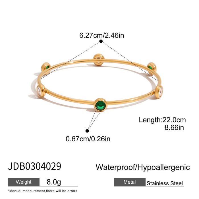 1 Piece Classic Series Retro Geometric Stainless Steel Gold Color Women's Bangles