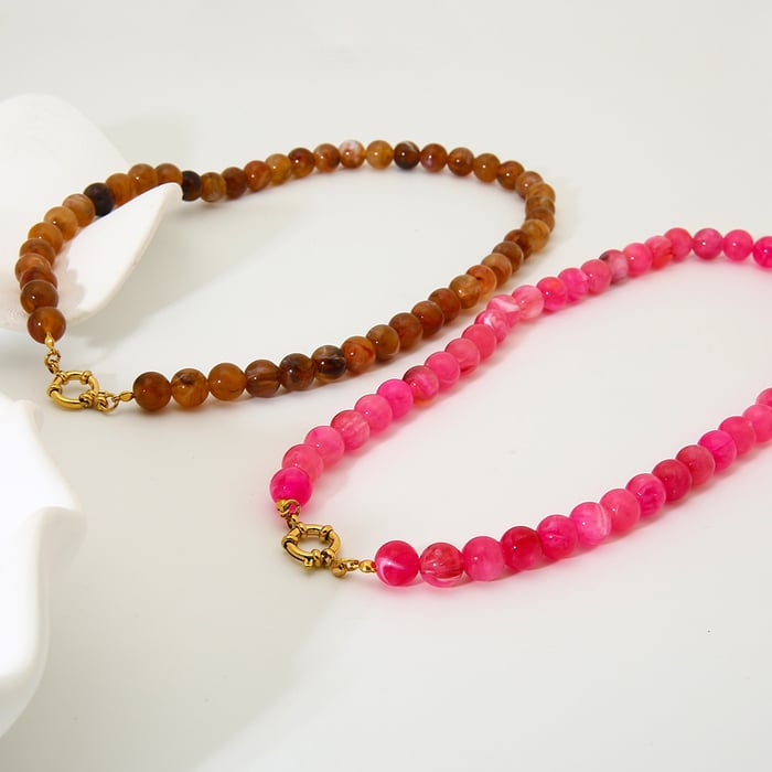 1 Piece Simple Series Daily Beads Acrylic Unisex Beaded Necklaces h5Picture4