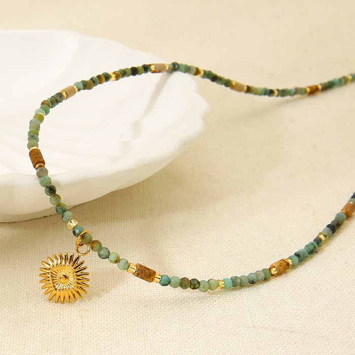 1 Piece Natural Stones Beaded Necklace h5Picture4