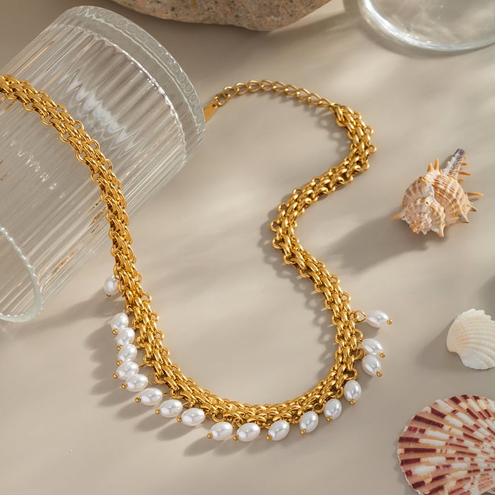 1 Piece Stainless Steel Gold Color Pendant Necklaces h5Picture4