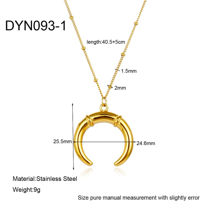 Retro Sun/Moon Stainless Steel  Pendant Necklaces