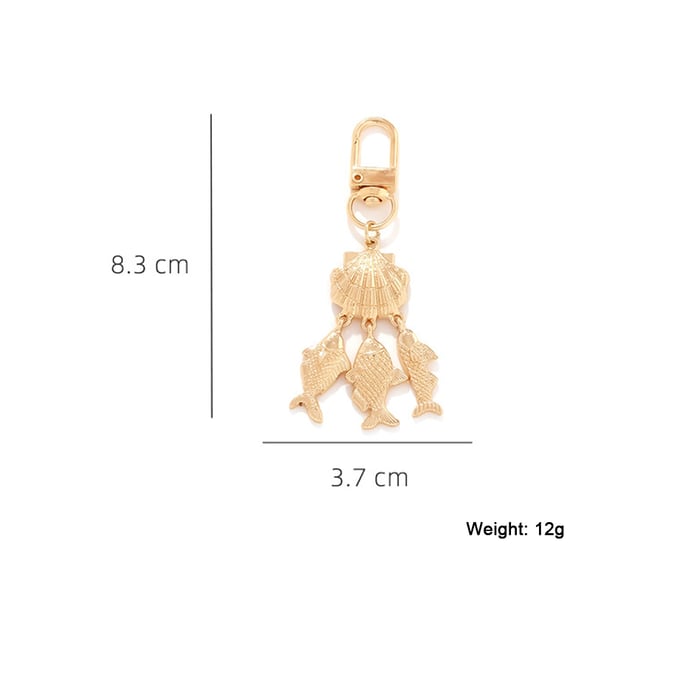1 Piece Fish Alloy Keychain