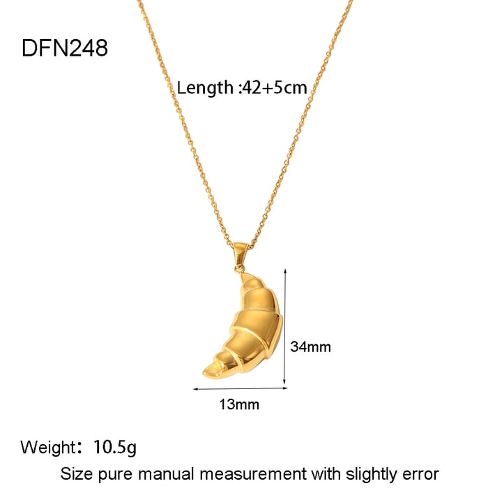 Retro Geometric Stainless Steel Gold Color Women's Pendant Necklaces