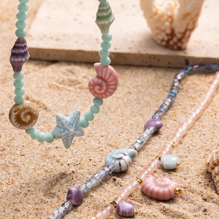 1 Piece Ceramics Charm Beaded Necklaces h5Picture2