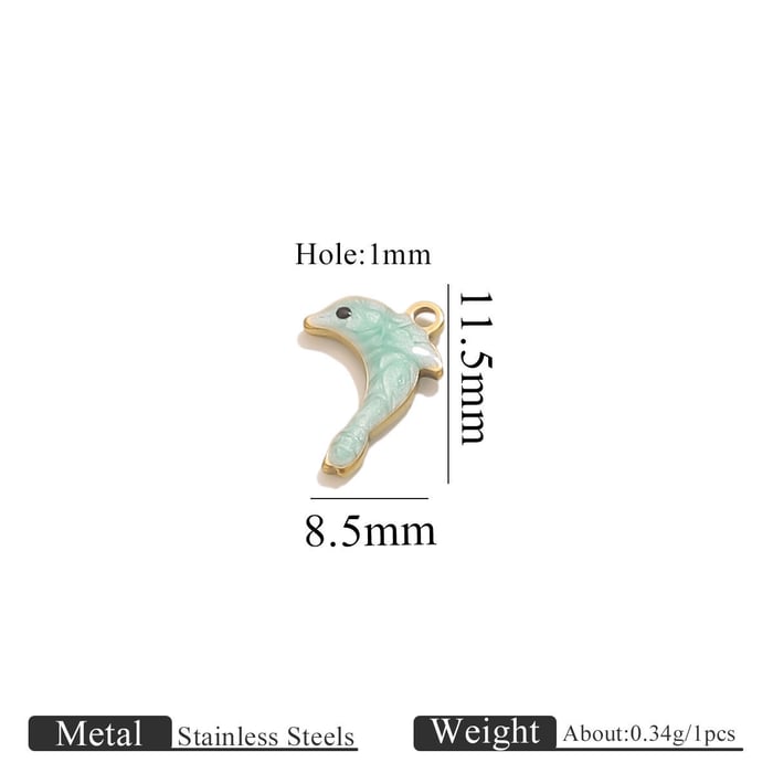 1 Piece DIY Marine Organism Stainless Steel Women's Pendants