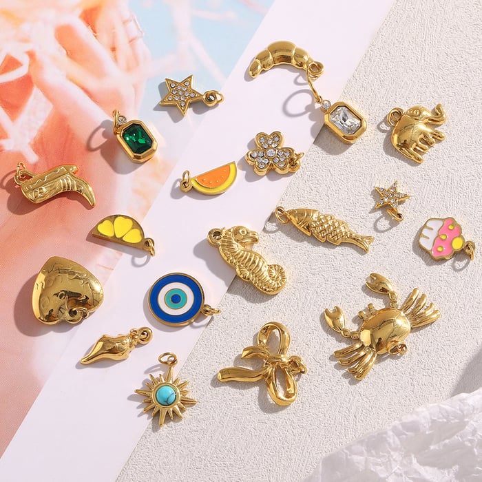 1 Pair Simple Series Cute Animal Stainless Steel Women's Pendants h5Picture2