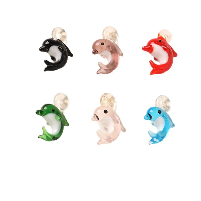 1 Piece Simple Series Cute Animal Glass Jewelry Beads Picture4