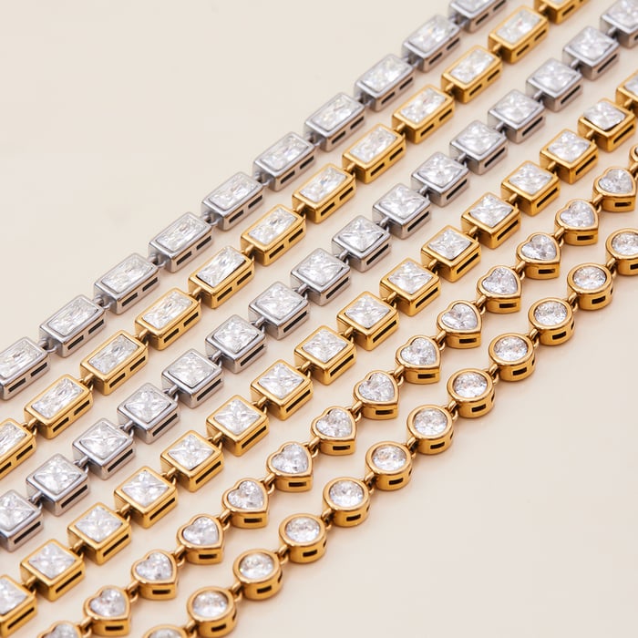 1 Piece Luxurious Series Sexy Geometric Stainless Steel Gold Color Women's Chain Bracelets h5Picture6