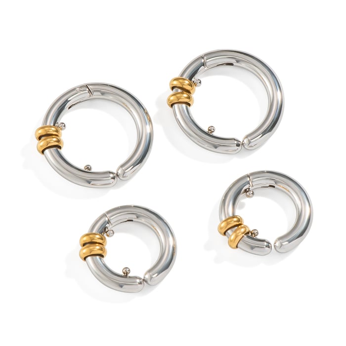 1 Pair Stainless Steel Mixed Color Ear Cuffs Picture5
