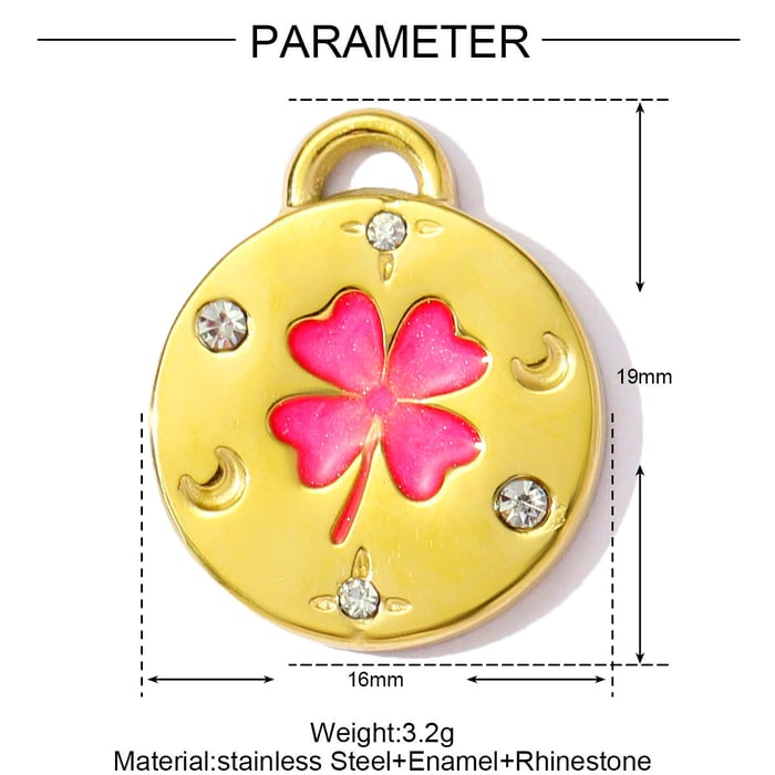 1 Piece Luxurious Series DIY Flower Stainless Steel Gold Color Women's Pendants h5Picture2