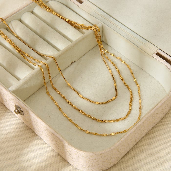 Simple Series Daily Chain Stainless Steel Women's Layered Necklaces Picture2