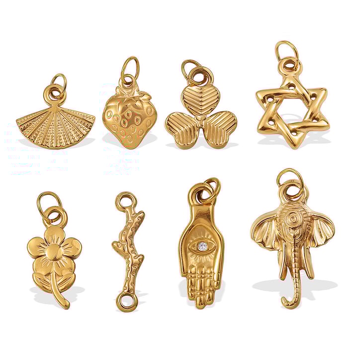1 Piece Stainless Steel Gold Color DIY Pendant h5Picture4
