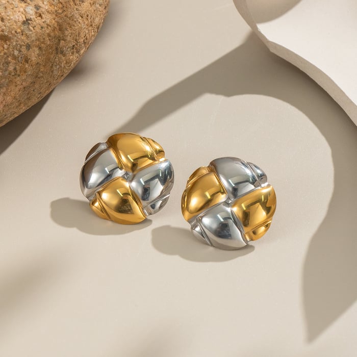 1 Pair Stainless Steel Mixed Color Stud Earrings h5Picture4