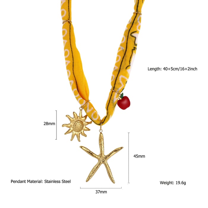 1 Piece Romantic Series Vacation Turtle Stainless Steel Gold Color Women's Pendant Necklaces h5Picture2
