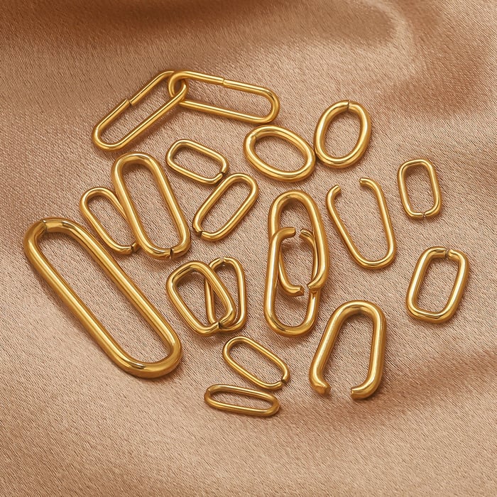 1 Piece DIY Pendant Clasp Stainless Steel Gold Color Jewelry Charms h5Picture3