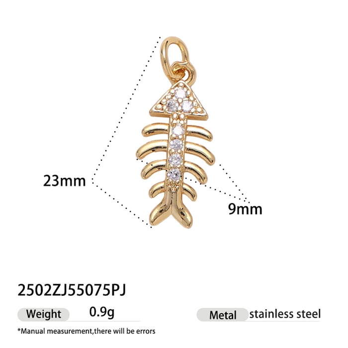 1 Piece Oceanic Stainless Steel Gold Color Pendant
