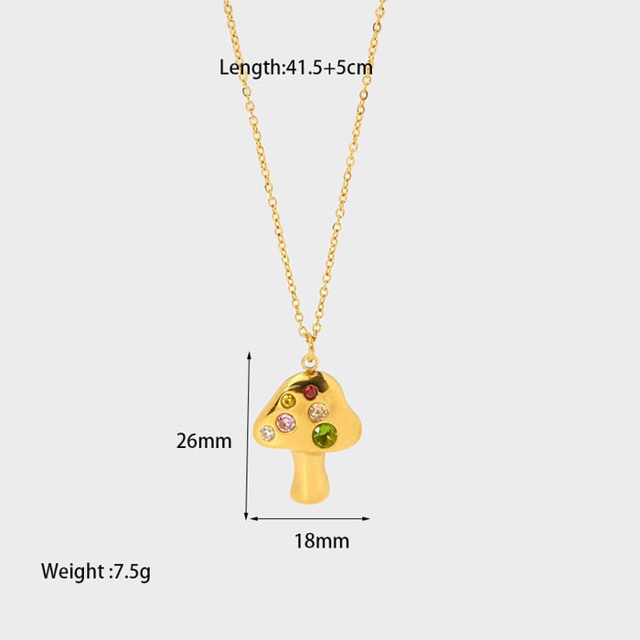 1 Pair Luxurious Series Retro Plant Stainless Steel Women's Pendant Necklaces