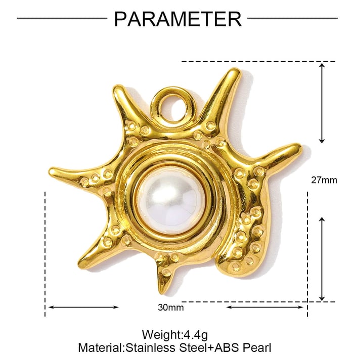 1 Piece Simple Series DIY Butterfly Stainless Steel Gold Color Women's Pendants h5Picture2
