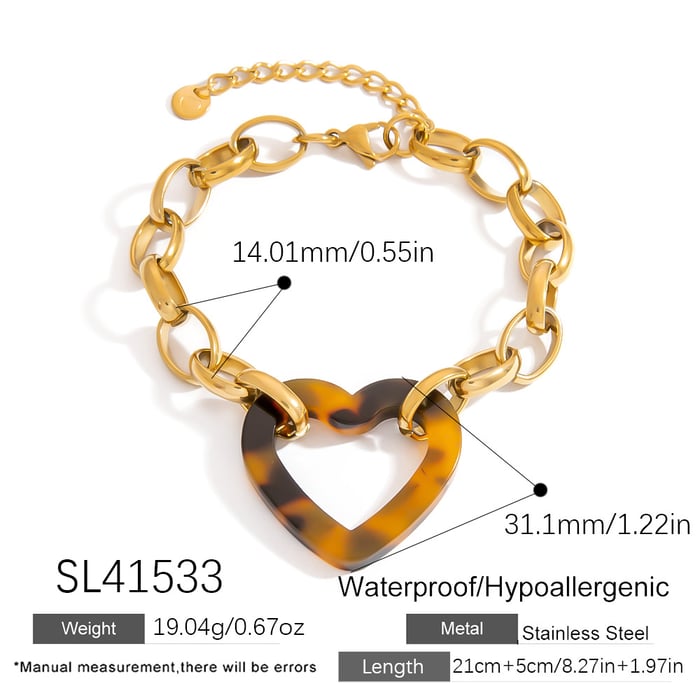 Simple Series Casual Geometric Stainless Steel Chain Bracelets h5Picture2
