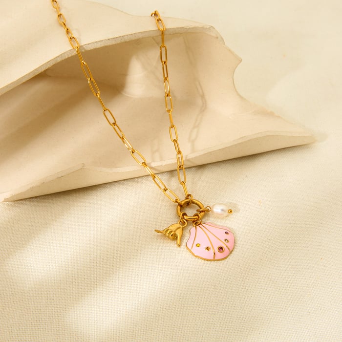 1 Pair Romantic Series Vacation Turtle Stainless Steel Women's Necklaces h5Picture4