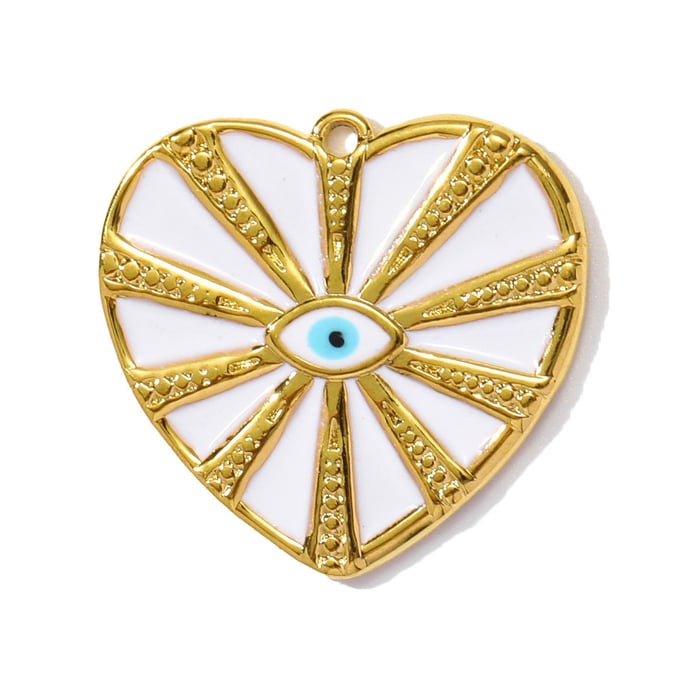 1 Piece Romantic Series DIY Heart Stainless Steel Gold Color Women's Pendants