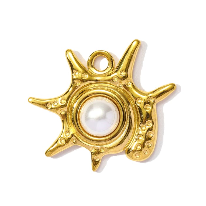 1 Piece Simple Series DIY Butterfly Stainless Steel Gold Color Women's Pendants