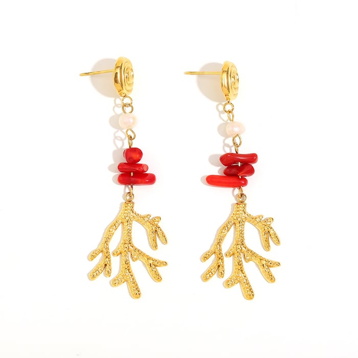 1 Pair Romantic Series Vacation Turtle Stainless Steel Women's Drop Earrings