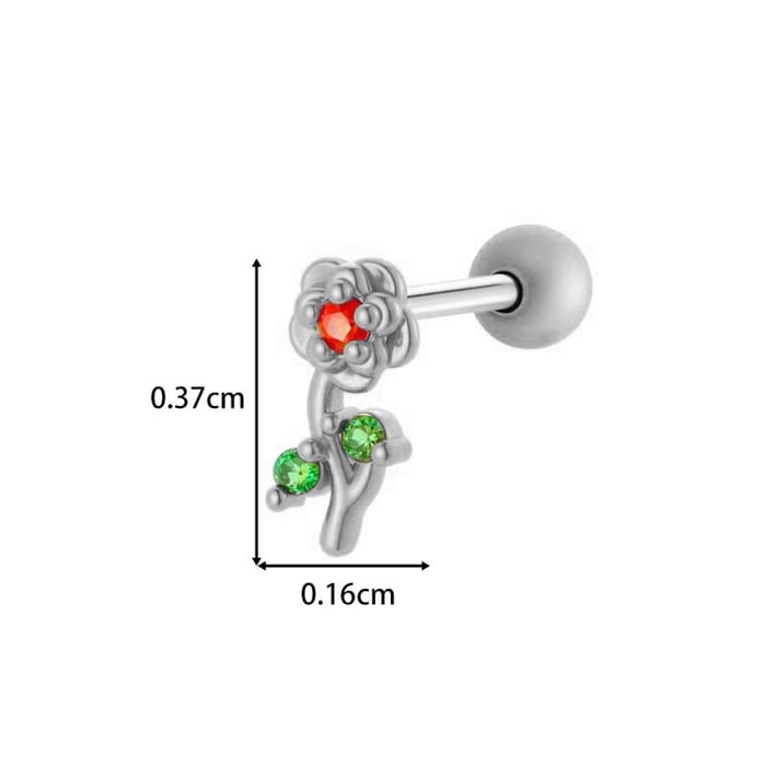 1 Piece Designable Swing Copper Gold Color Zircon Women's Piercings Earrings h5Picture2