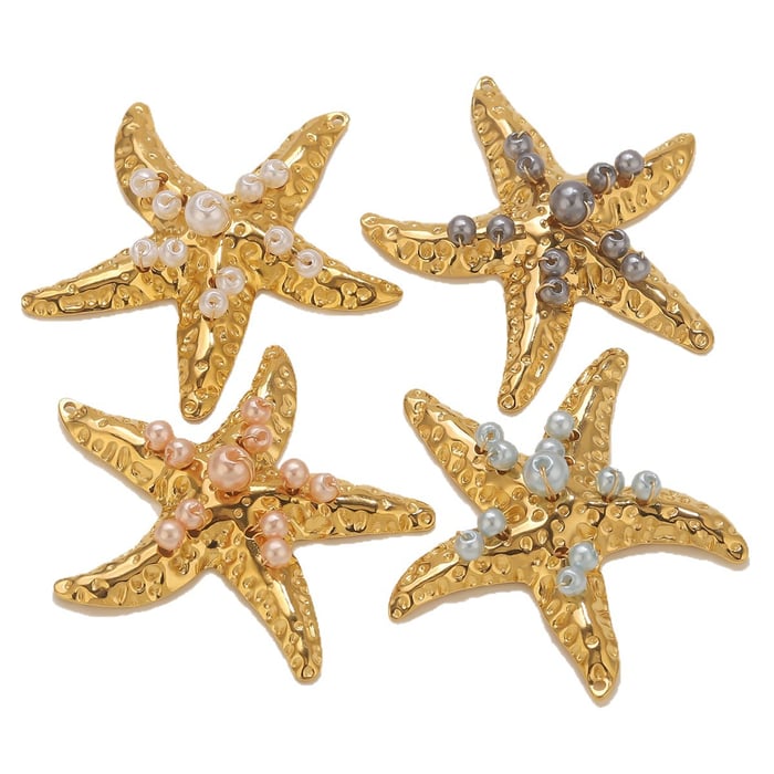 1 Piece DIY Starfish Stainless Steel Women's Pendants h5Picture5