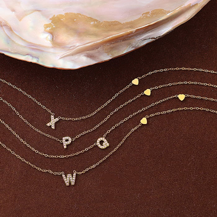1 Piece Letter Stainless Steel Gold Color Pendant Necklace h5Picture3