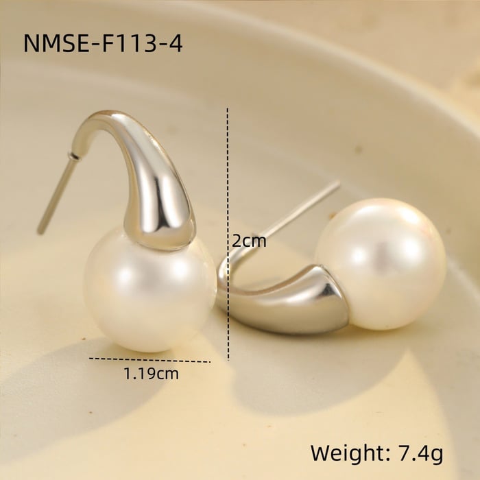 Luxurious Series Daily Flower Stainless Steel Women's Drop Earrings