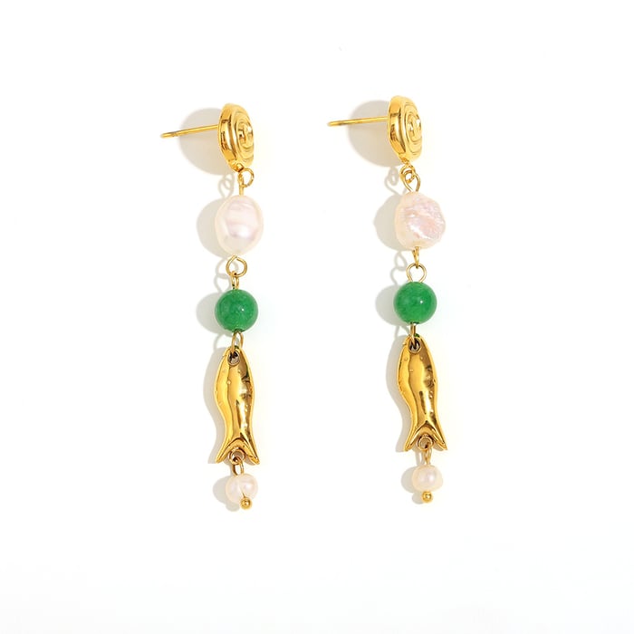1 paire de boucles d'oreilles pendantes élégantes en acier inoxydable pour femme, série Simple, motif animal