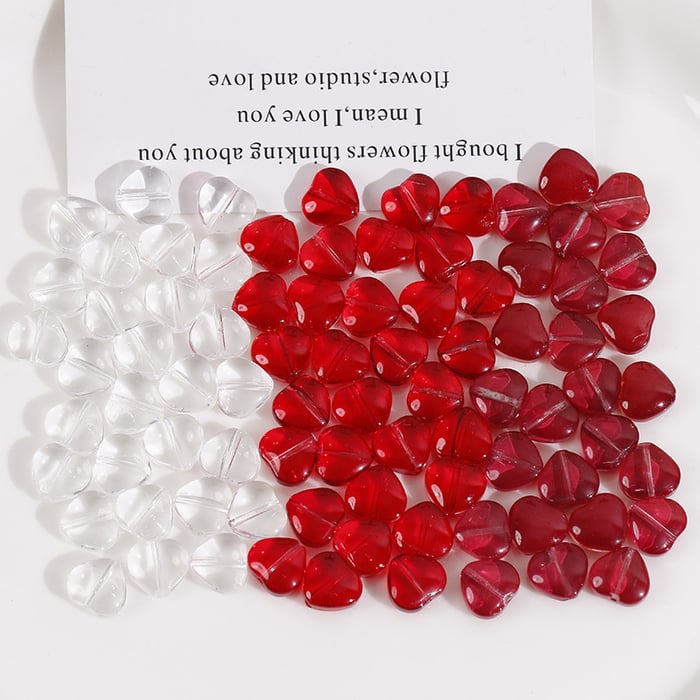 1 Piece Simple Series Simple Heart Glass Jewelry Beads h5Picture2