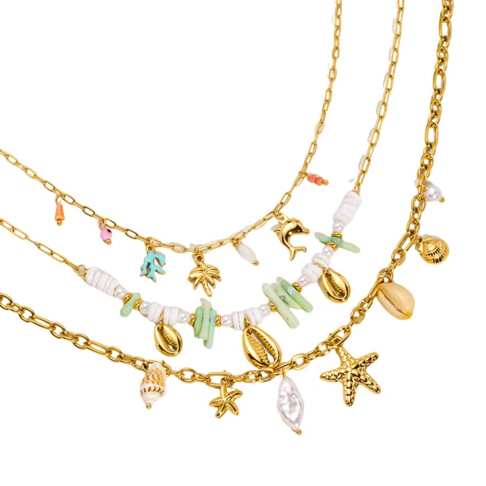1 Pair Romantic Series DIY Turtle Stainless Steel  Women's Pendant Necklaces h5Picture4