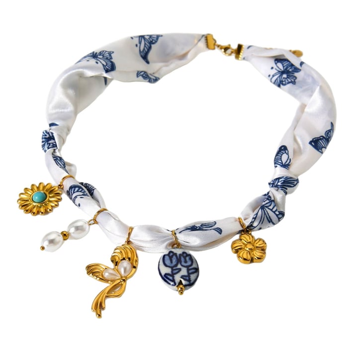 1 Piece Fabric Pendant Necklace h5Picture5