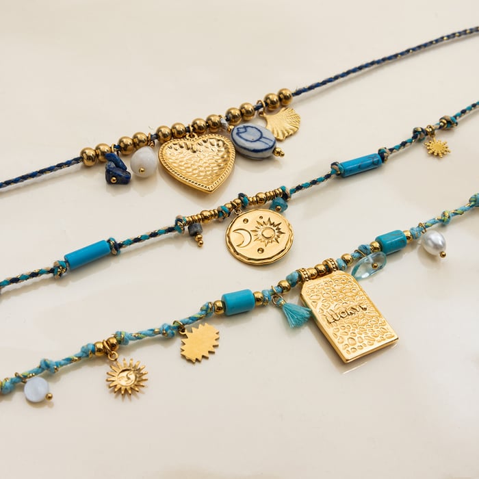 1 Piece Classic Tarot Calaite Stainless Steel Gold Color Women's Pendant Necklaces h5Picture7