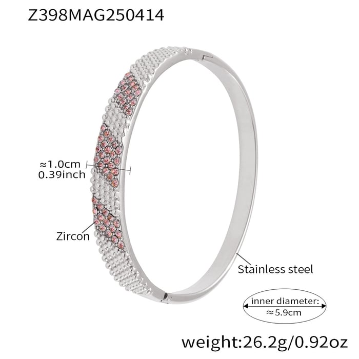 1 Piece Classic Circle Stainless Steel Gold Color Women's Bangles
