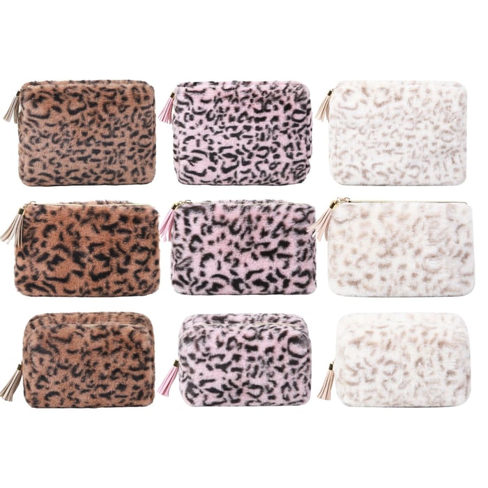 1 Piece Retro Leopard Plush Makeup Bag Picture6
