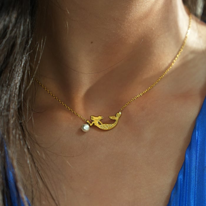 1 Piece Simple Fish Stainless Steel  Women's Pendant Necklaces h5Picture3
