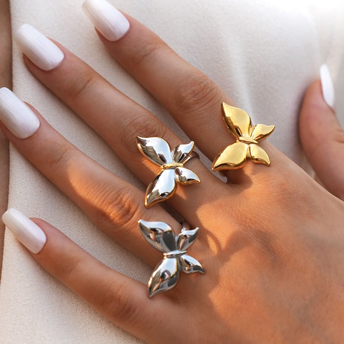 1 stuk eenvoudige serie casual dieren statement ringen van roestvrij staal h5Afbeelding5