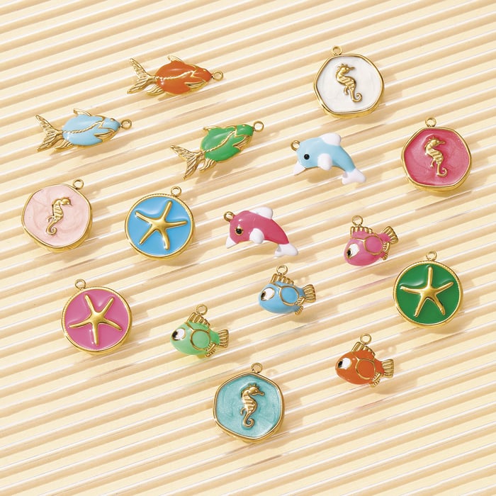 1 Piece Romantic Fish Stainless Steel Women's Pendants h5Picture5