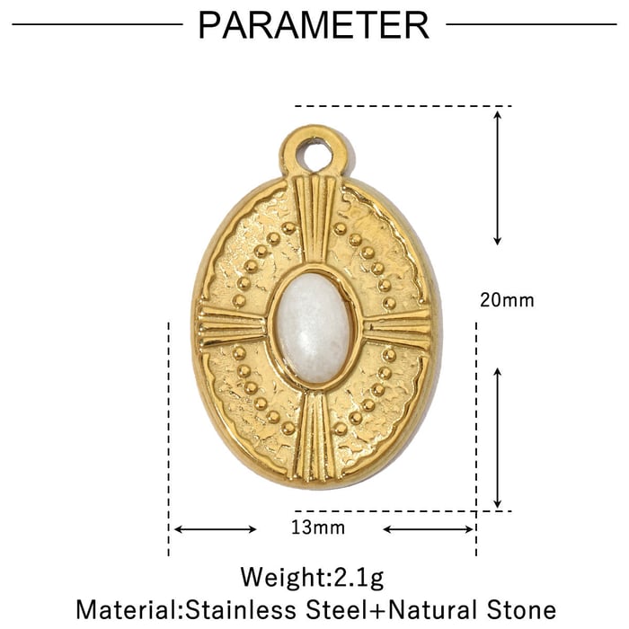 1 Piece Luxurious Sun Natural Stones Women's Pendants h5Picture2