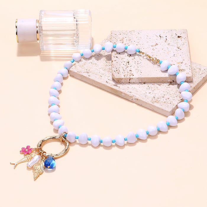 1 Piece Alloy Fish Beaded Necklace h5Picture4