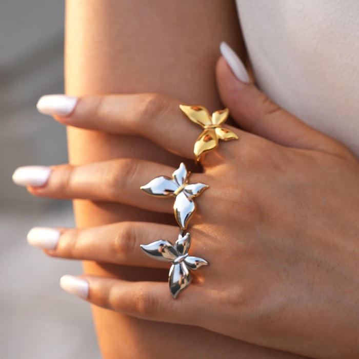 1 stuk eenvoudige serie casual dieren statement ringen van roestvrij staal h5Afbeelding3