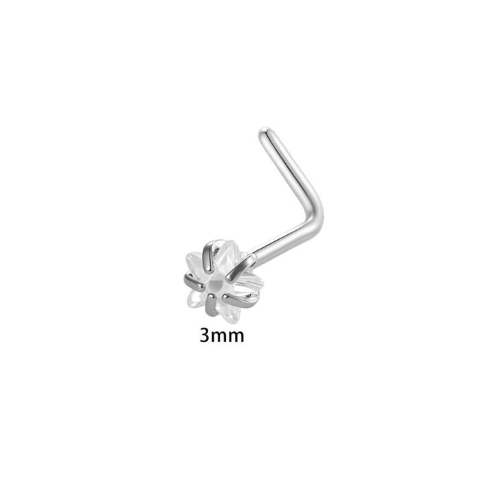 1 Piece Stainless Steel Zircon Nose Stud h5Picture2