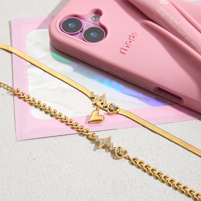 1 Piece Sweet Heart Stainless Steel Gold Color Women's Jewelry Sets h5Picture8