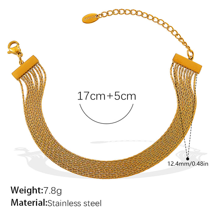 Kette Edelstahl Gold Farbe Halskette Set