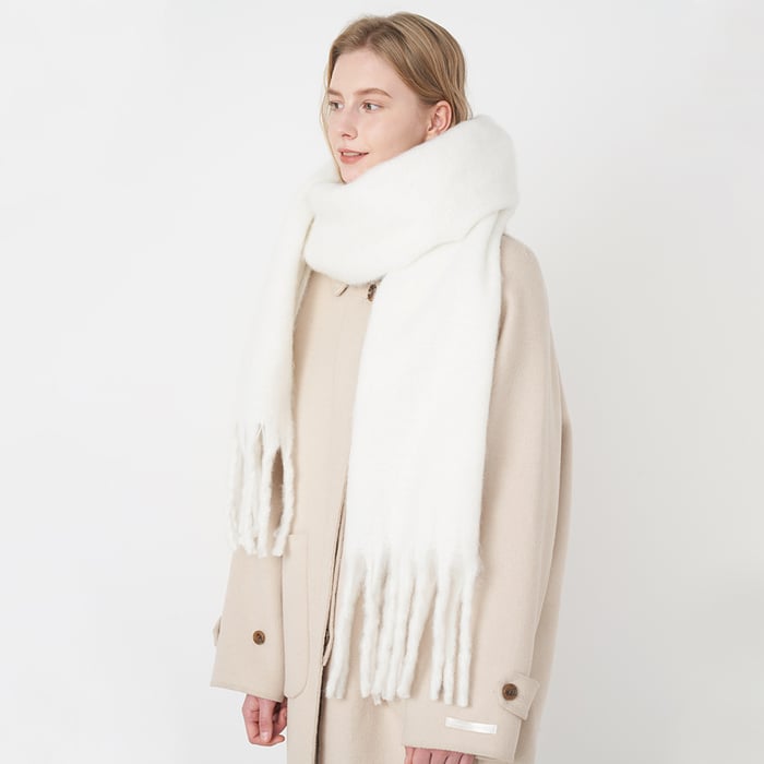 1 Piece Simple Solid Color Polyester Women's Winter Scarves Picture3