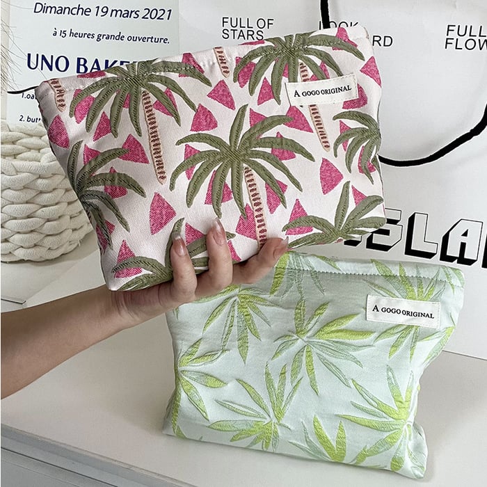 1 Piece Original Design Coconut Tree Resort Series Women's Makeup Bag h5Picture5