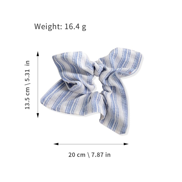 1 Piece Casual Strip Blue Canvas Women's Scrunchies h5Picture5